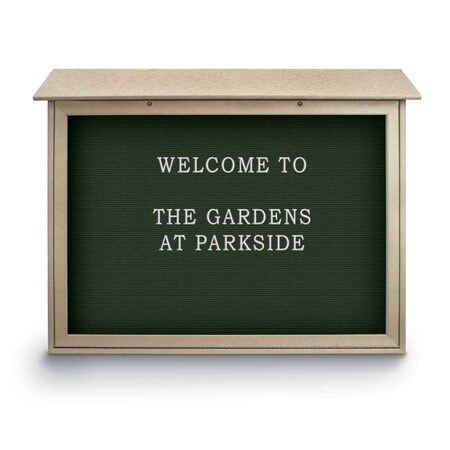 United Visual Products Indoor Enclosed Combo Board, 48"x36", White Frame/White Porc & Apricot UVCB4836W-WHTPORC-APRICOT